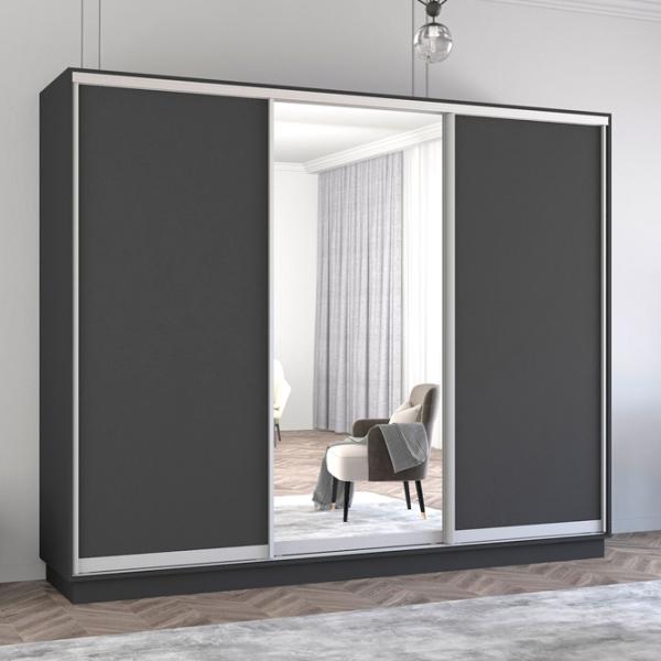 Шкаф Mobildor-Lux Fox 280 x 60см x 210 / ЛДСП / Antracit photo 2
