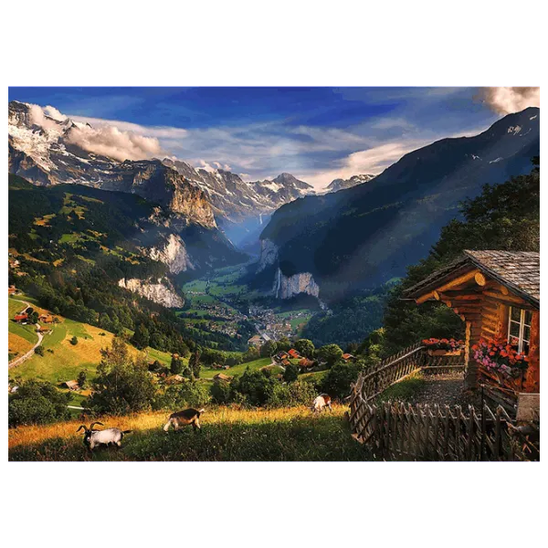 Puzzle Trefl Lauterbrunnen Valley, Switzerland 12+/ Numărul de piese: 1000 photo 2 Puzzle Trefl Lauterbrunnen Valley, Switzerland 12+/ Numărul de piese: 1000 photo 2