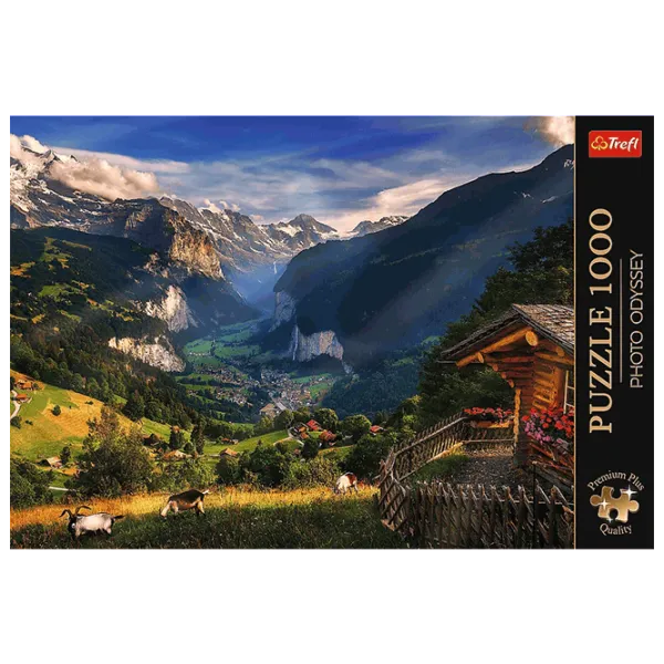 Puzzle Trefl Lauterbrunnen Valley, Switzerland 12+/ Numărul de piese: 1000 photo 3 Puzzle Trefl Lauterbrunnen Valley, Switzerland 12+/ Numărul de piese: 1000 photo 3