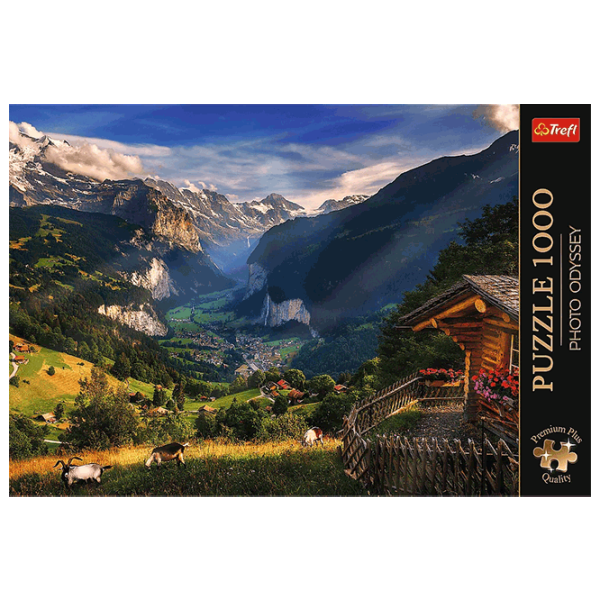 Puzzle Trefl Lauterbrunnen Valley, Switzerland 12+/ Numărul de piese: 1000 photo 3 Puzzle Trefl Lauterbrunnen Valley, Switzerland 12+/ Numărul de piese: 1000 photo 3