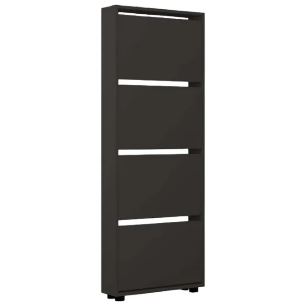 Dulap pentru încălțăminte Mobildor-Lux LEO Slim 164 x 80 x 16 /Anthracite /Anthracite photo 1 Dulap pentru încălțăminte Mobildor-Lux LEO Slim 164 x 80 x 16 /Anthracite /Anthracite photo 1