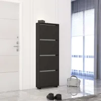 Обувной шкаф Mobildor-Lux LEO Slim 164 x 80 x 16см /Anthracite /Антрацит photo 2