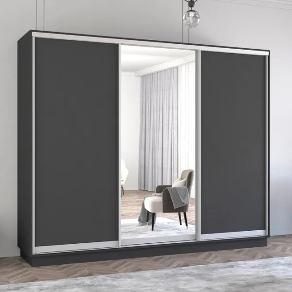 Шкаф Mobildor-Lux Fox 360 x 60см x 220 / ЛДСП / Antracit photo 3