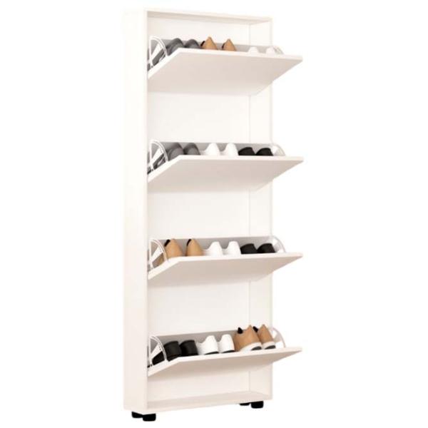 Dulap pentru încălțăminte Mobildor-Lux LEO Slim 164 x 80 x 16 /White /White photo 1