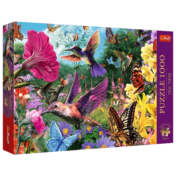 Puzzle Trefl Tea Time: The Hummingbird Garden 12+/ Numărul de piese: 1000 photo 1