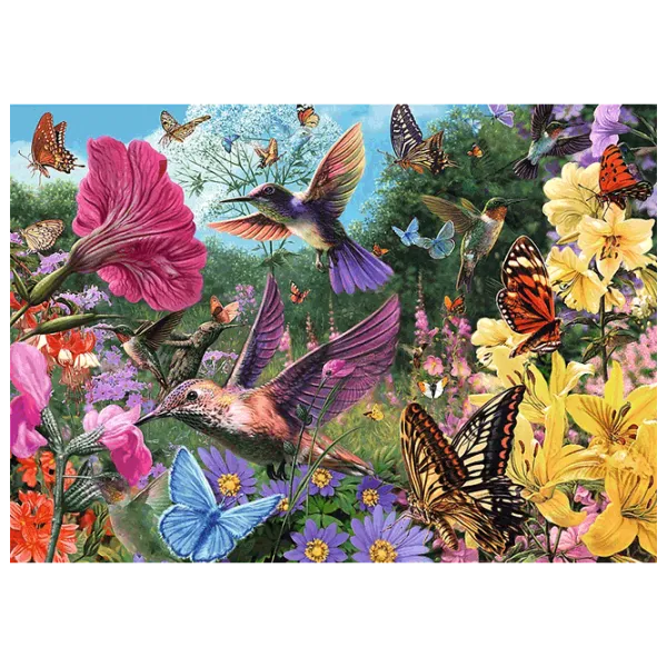 Puzzle Trefl Tea Time: The Hummingbird Garden 12+/ Numărul de piese: 1000 photo 2