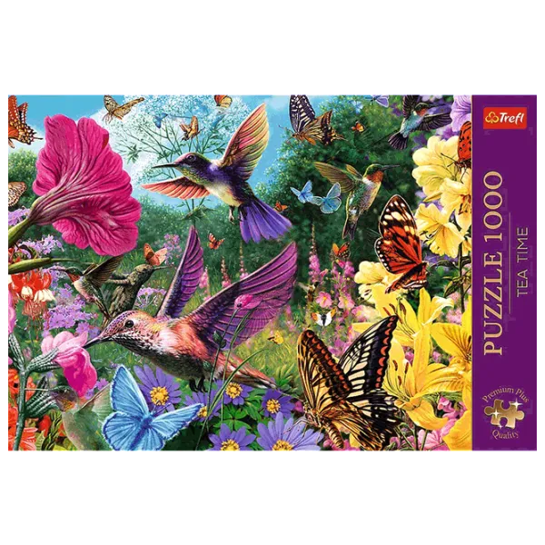 Puzzle Trefl Tea Time: The Hummingbird Garden 12+/ Numărul de piese: 1000 photo 3