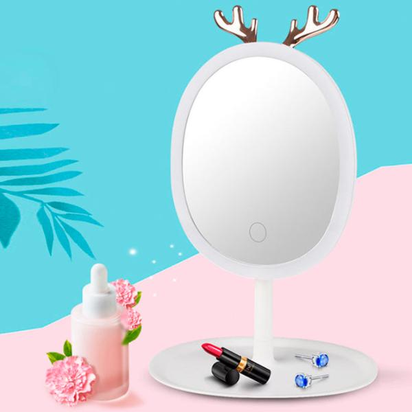 Oglindă de machiaj LED Mirror Antler Unilateral / White photo 3