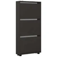 Обувной шкаф Mobildor-Lux LEO Slim 125 x 80 x 16см /Anthracite /Антрацит