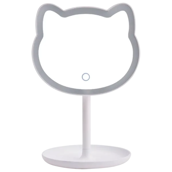 Oglindă de machiaj LED Mirror Cat Makeup Unilateral / White photo 1