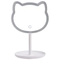 Зеркало для макияжа LED Mirror Cat Makeup Односторонняя / Белый