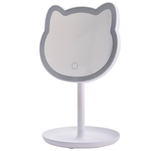 Oglindă de machiaj LED Mirror Cat Makeup Unilateral / White photo 4