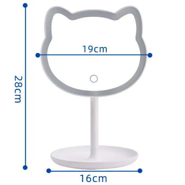 Oglindă de machiaj LED Mirror Cat Makeup Unilateral / White photo 7