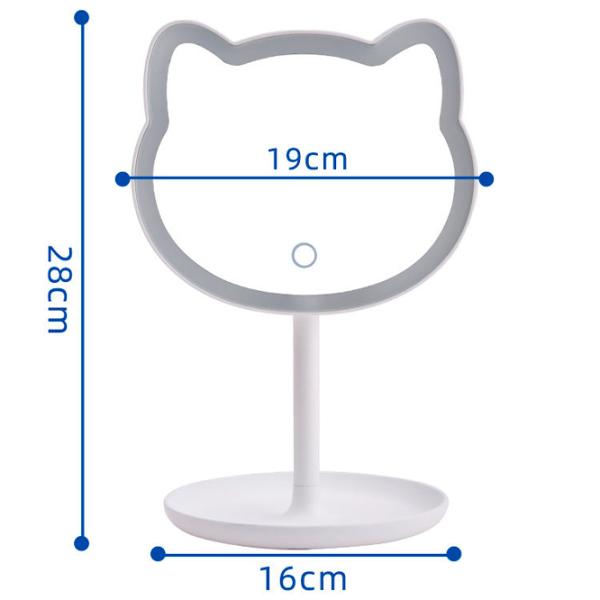 Oglindă de machiaj LED Mirror Cat Makeup Unilateral / White photo 7