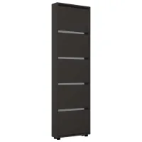 Dulap pentru încălțăminte Mobildor-Lux LEO Slim 203 x 80 x 16 /Anthracite /Anthracite