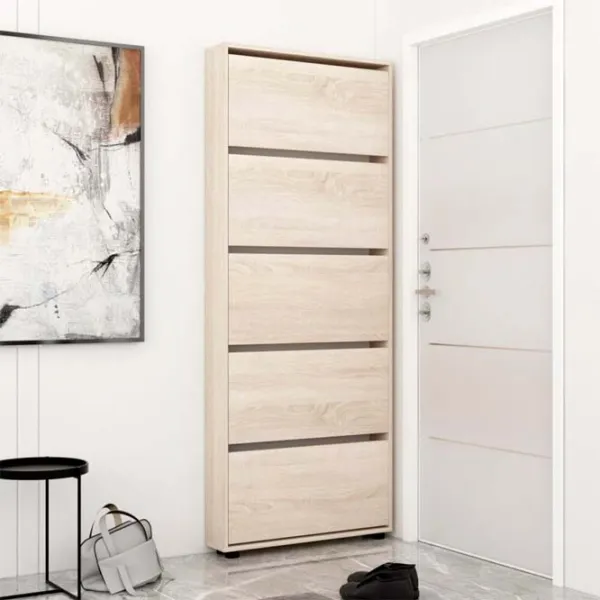 Dulap pentru încălțăminte Mobildor-Lux LEO Slim 203 x 80 x 16 /Sonoma /Sonoma photo 2 Dulap pentru încălțăminte Mobildor-Lux LEO Slim 203 x 80 x 16 /Sonoma /Sonoma photo 2