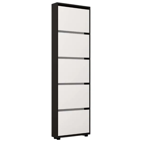 Dulap pentru încălțăminte Mobildor-Lux LEO Slim 203 x 80 x 16 /Anthracite /Anthracite photo 1