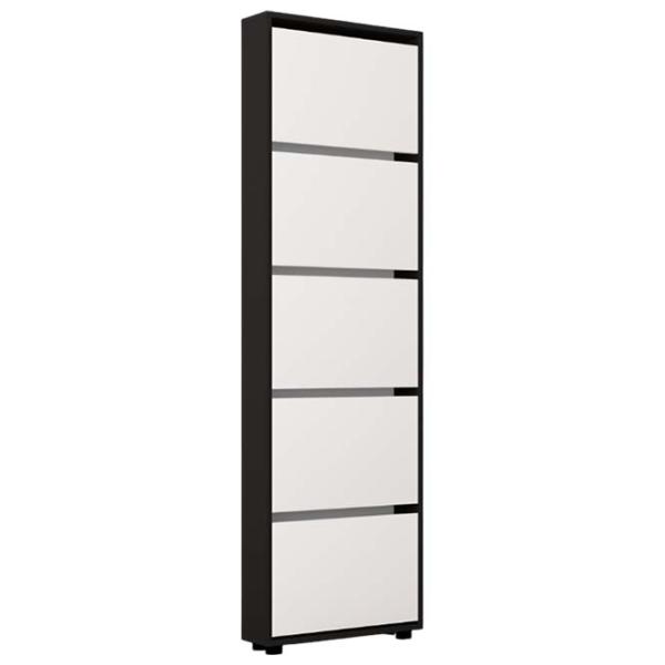 Dulap pentru încălțăminte Mobildor-Lux LEO Slim 203 x 80 x 16 /Anthracite /Anthracite photo 1