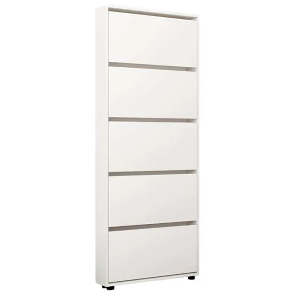 Dulap pentru încălțăminte Mobildor-Lux LEO Slim 203 x 80 x 16 /White /White photo 1