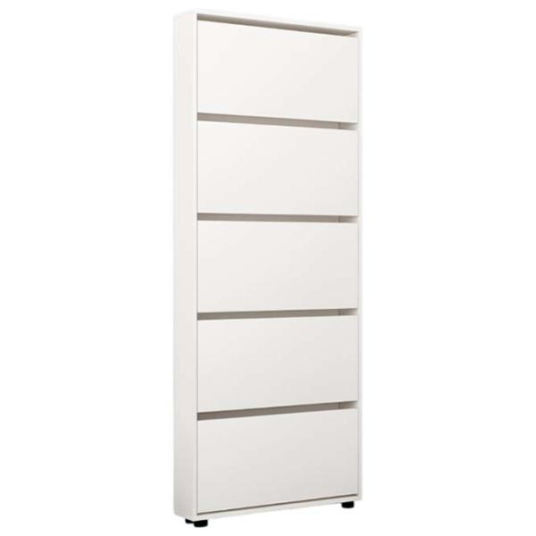 Dulap pentru încălțăminte Mobildor-Lux LEO Slim 203 x 80 x 16 /White /White photo 1