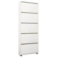 Dulap pentru încălțăminte Mobildor-Lux LEO Slim 203 x 80 x 16 /White /White