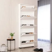 Обувной шкаф Mobildor-Lux LEO Slim 203 x 80 x 16см /White /Белый photo 2