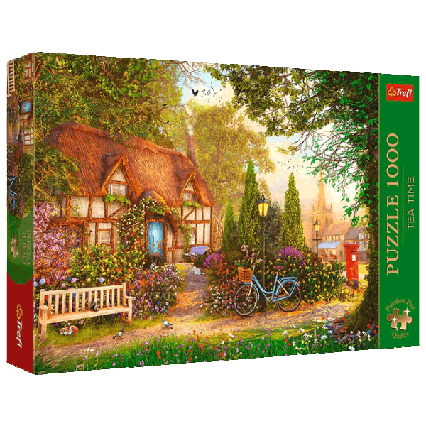 Puzzle Trefl Tea Time: A Thatched House 12+/ Numărul de piese: 1000 photo 1