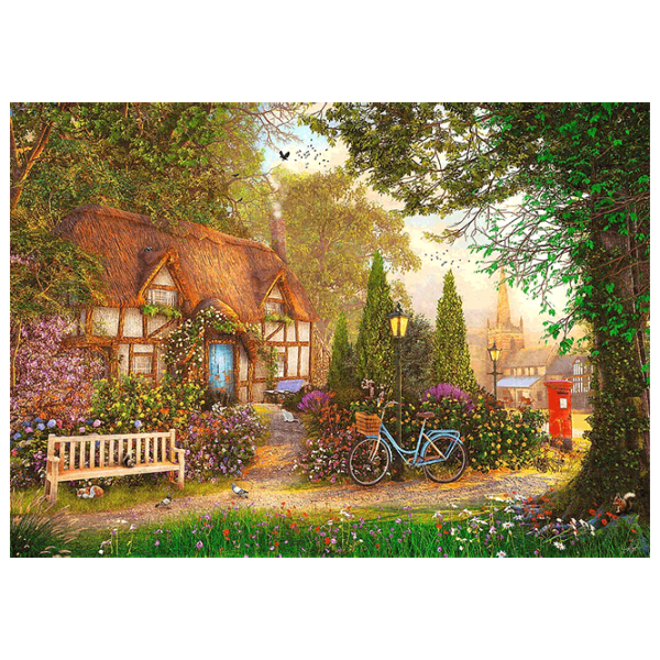Puzzle Trefl Tea Time: A Thatched House 12+/ Numărul de piese: 1000 photo 2