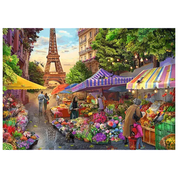 Puzzle Trefl Tea Time: Flower Market, Paris 12+/ Numărul de piese: 1000 photo 2 Puzzle Trefl Tea Time: Flower Market, Paris 12+/ Numărul de piese: 1000 photo 2