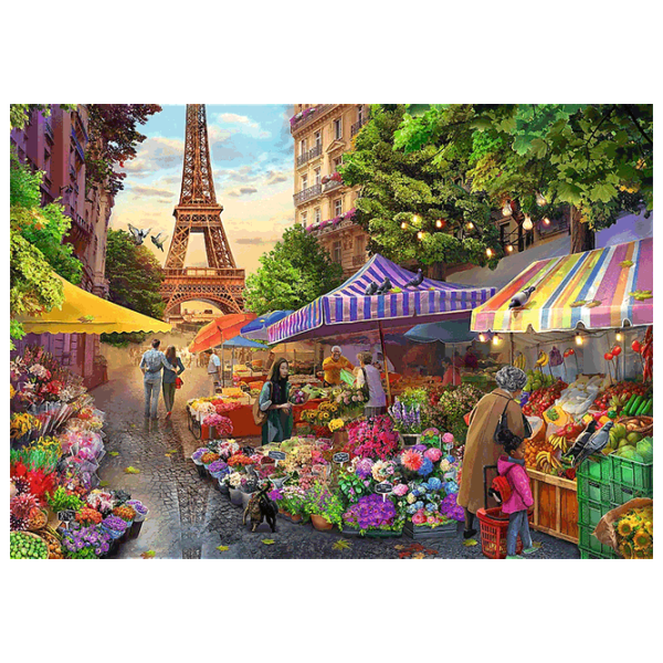 Puzzle Trefl Tea Time: Flower Market, Paris 12+/ Numărul de piese: 1000 photo 2 Puzzle Trefl Tea Time: Flower Market, Paris 12+/ Numărul de piese: 1000 photo 2