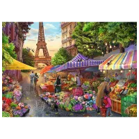 Puzzle Trefl Tea Time: Flower Market, Paris 12+/ Количество деталей: 1000 photo 2