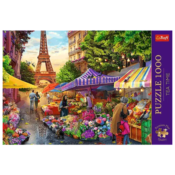Puzzle Trefl Tea Time: Flower Market, Paris 12+/ Numărul de piese: 1000 photo 3 Puzzle Trefl Tea Time: Flower Market, Paris 12+/ Numărul de piese: 1000 photo 3