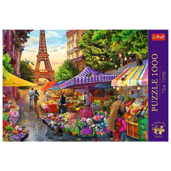 Puzzle Trefl Tea Time: Flower Market, Paris 12+/ Numărul de piese: 1000 photo 3 Puzzle Trefl Tea Time: Flower Market, Paris 12+/ Numărul de piese: 1000 photo 3