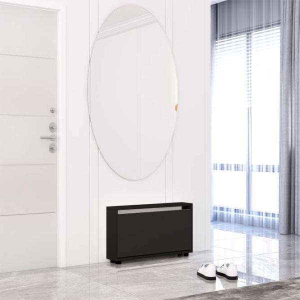 Обувной шкаф Mobildor-Lux LEO Slim 47 x 80 x 16см /Anthracite /Антрацит photo 2 Обувной шкаф Mobildor-Lux LEO Slim 47 x 80 x 16см /Anthracite /Антрацит photo 2