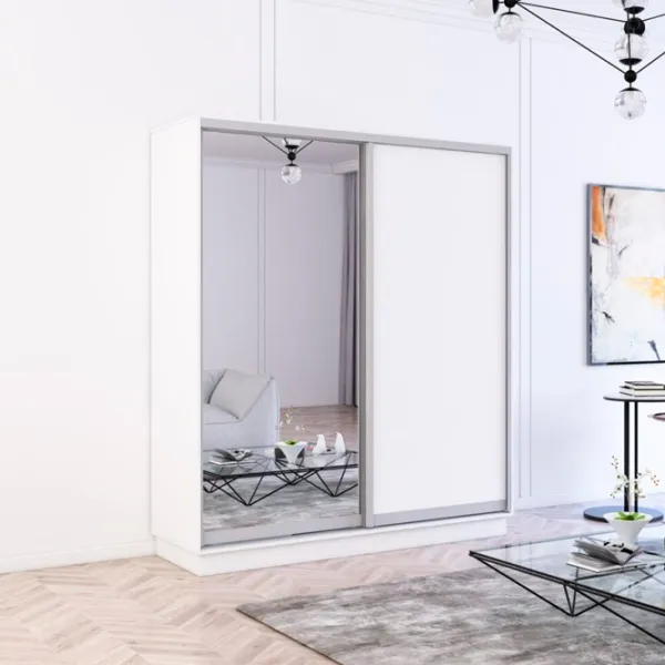 Шкаф Mobildor-Lux Fox 170 x 60см x 240 / ЛДСП / White photo 3