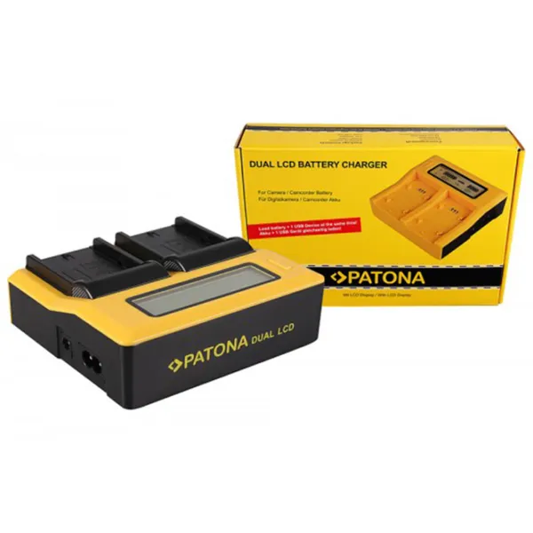 Зарядное устройство для аккумулятора фотоаппарата Patona Dual LCD USB Li-Ion / 1500 мАч photo 2
