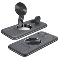 Încărcător wireless Alkaya 3 in 1 Stand  / Black