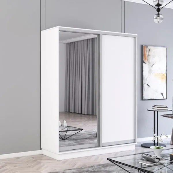 Dulap Mobildor-Lux Fox 150 x 60 x 210 / PAL / White photo 2