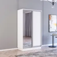 Dulap Mobildor-Lux Fox 100 x 60 x 200 / PAL / White photo 2
