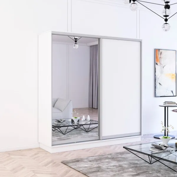 Шкаф Mobildor-Lux Fox 190 x 60см x 200 / ЛДСП / White photo 3