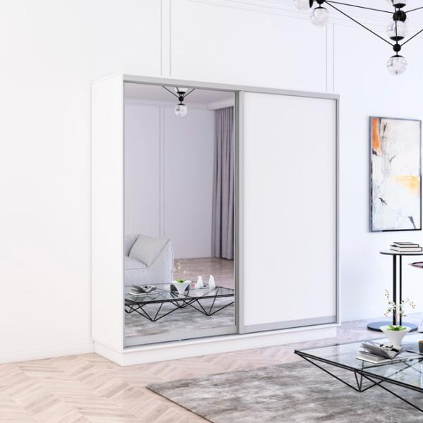 Шкаф Mobildor-Lux Fox 220 x 60см x 200 / ЛДСП / White photo 2