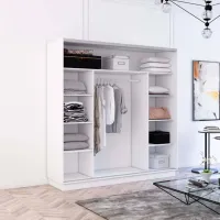 Dulap Mobildor-Lux Fox 220 x 60 x 210 / PAL / White photo 3