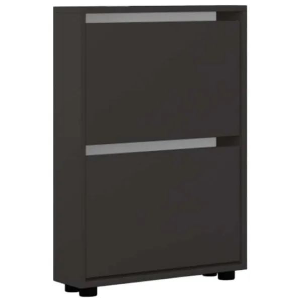 Dulap pentru încălțăminte Mobildor-Lux LEO Slim 86 x 70 x 16 /Anthracite /Anthracite photo 1