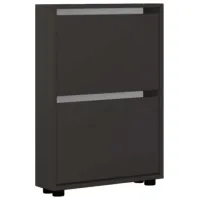 Dulap pentru încălțăminte Mobildor-Lux LEO Slim 86 x 70 x 16 /Anthracite /Anthracite