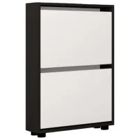 Dulap pentru încălțăminte Mobildor-Lux LEO Slim 86 x 70 x 16 /Anthracite /Anthracite