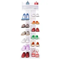 Стеллаж для обуви Mobildor-Lux Arlo 144 x 45 x 30см /White /Белый