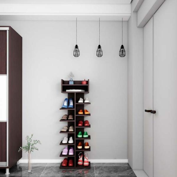 Стеллаж для обуви Mobildor-Lux Arlo 144 x 45 x 30см /Wenge /Венге photo 3 Стеллаж для обуви Mobildor-Lux Arlo 144 x 45 x 30см /Wenge /Венге photo 3