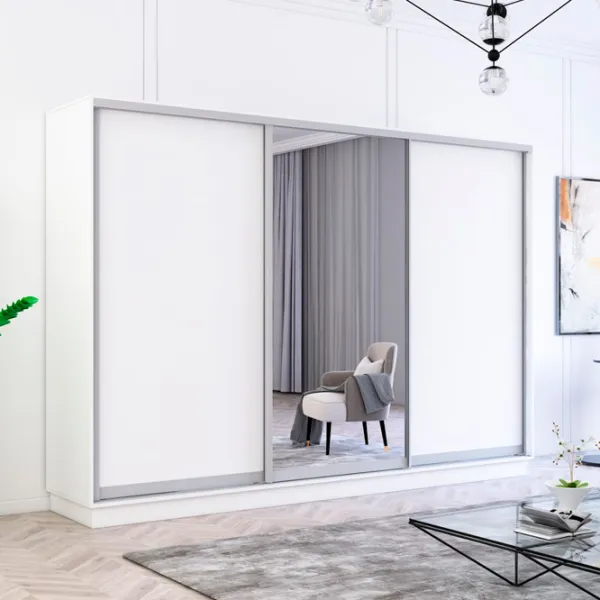 Шкаф Mobildor-Lux Fox 310 x 60см x 210 / ЛДСП / White photo 3