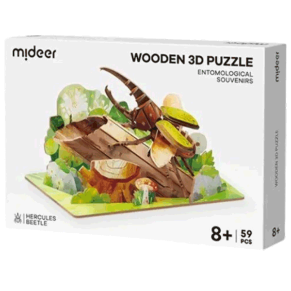 Puzzle Mideer Жук-геркулес 8+/ Количество деталей: 59 photo 1