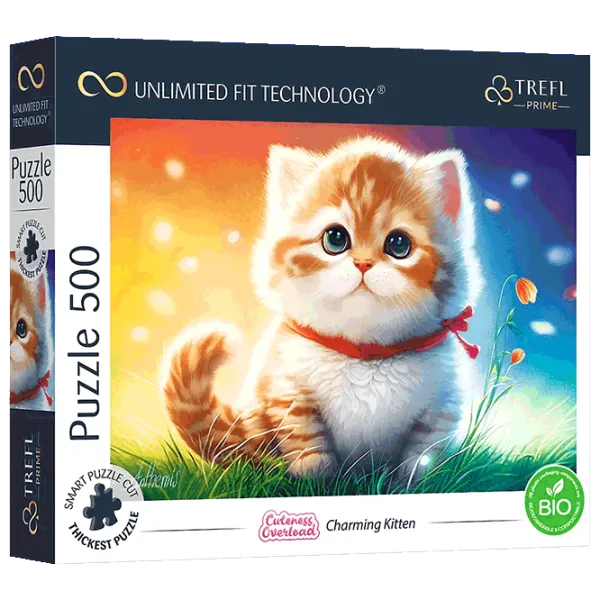 Puzzle Trefl Charming Kitten 10+/ Numărul de piese: 500 photo 1